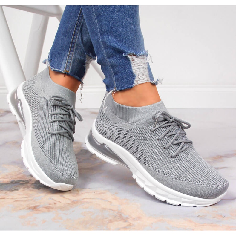 Dámské sportovní boty šedé ponožky Potocki šedá 1 Dámské sportovní boty šedé ponožky Potocki šedá 1