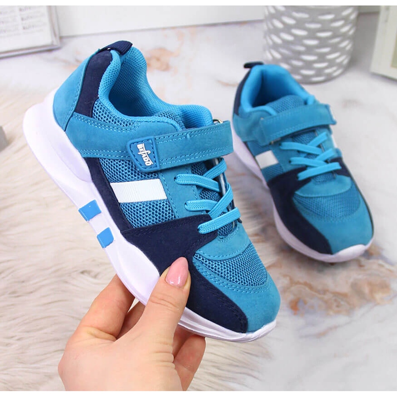 Chlapecké sportovní boty na suchý zip modrý Befado námořnická modrá 1