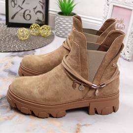 Dámské černé kozačky Jodhpur, béžové, Filippo béžový 2