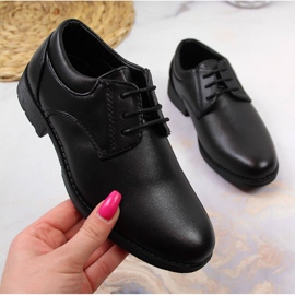 Chlapecké společenské černé boty z American Club černá 1