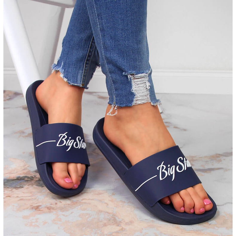 Námořnicky modré sportovní pantofle Big Star JJ274A299 námořnická modrá 1