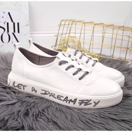 S.Barski Bílé dámské boty na platformě S. Barski bílý 2