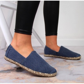 Dámské džínové espadrilky Big Star JJ274902 námořnická modrá 2 Dámské džínové espadrilky Big Star JJ274902 námořnická modrá 2