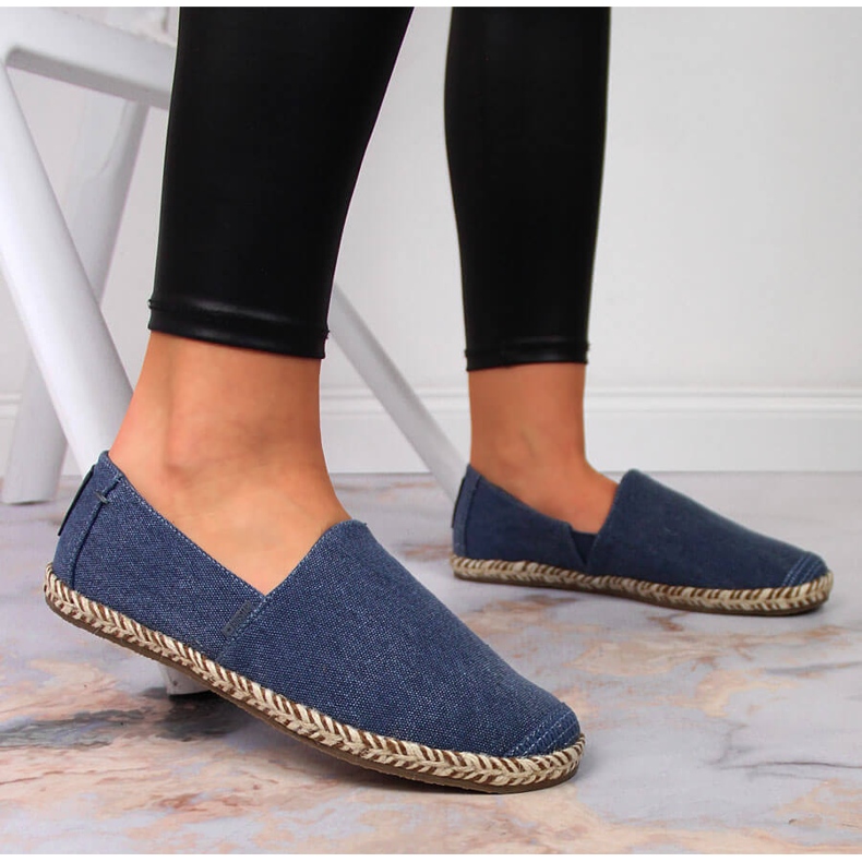 Dámské džínové espadrilky Big Star JJ274902 námořnická modř 2