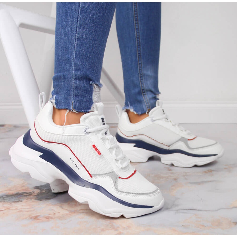 Bílé sportovní boty Big Star JJ274A116 bílý 2