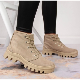 Kožené dámské béžové tenisky Filippo béžový 2