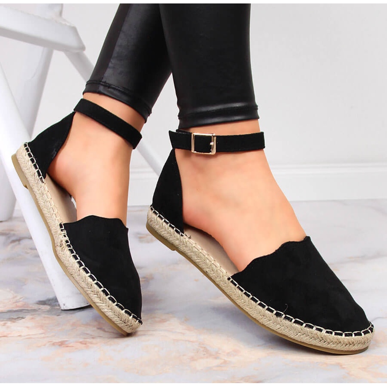 Dámské černé espadrilky sandály Jezzi černá 1 Dámské černé espadrilky sandály Jezzi černá 1