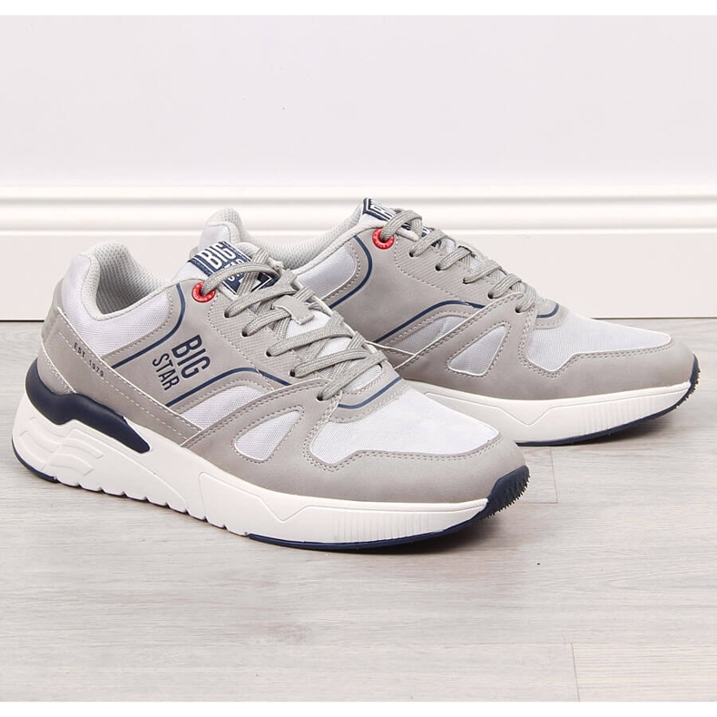 Šedá pánská sportovní obuv pro volný čas Big Star JJ174276 1