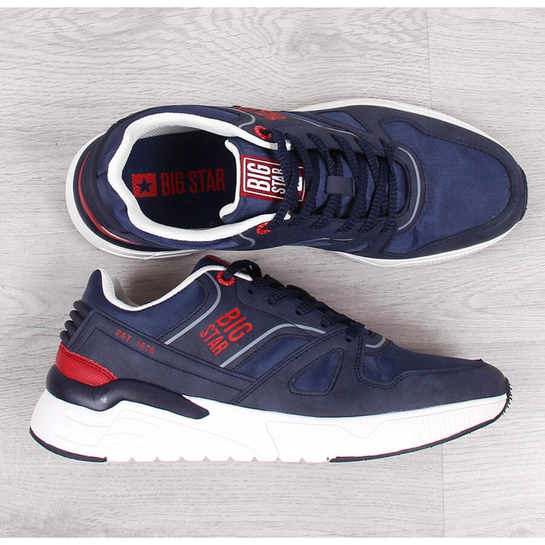 Pánské neformální tmavě modré sportovní boty Big Star JJ174277 námořnická modrá 1