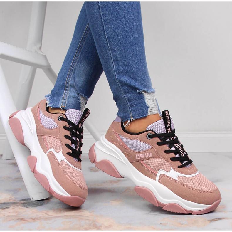 Dámské sportovní tenisky růžové Big Star JJ274577 růžový 1