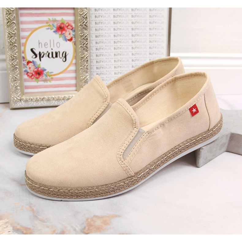 Dámské espadrilky slip on béžové Big Star JJ276001 béžový 2