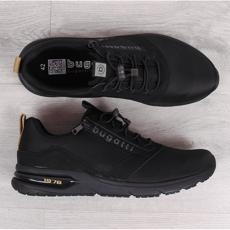 Černé pánské boty pro volný čas Bugatti 1