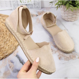 Béžové espadrilky dámské sandály eVento béžový 1
