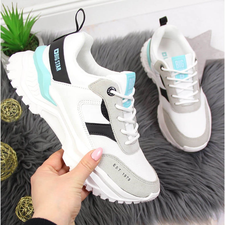 White Big Star JJ274A412 dámské bílé tenisky bílý šedá vícebarevný 1