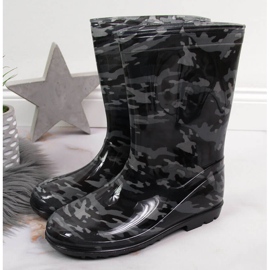 Dětské galoše American Club černé camo černý 1
