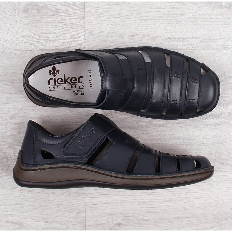 Pánské letní boty na suchý zip Rieker 05279-14 černý 1