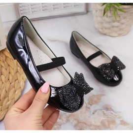 S.Barski Dívčí baleríny s gumičkou černé S. Bararski černá 1