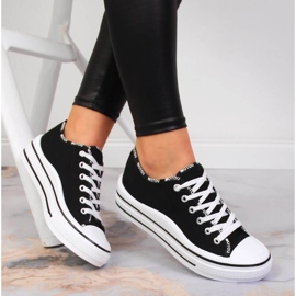 S.Barski Černé dámské tenisky S. Barski na platformě černý 1