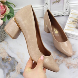 Lodičky na ozdobném béžovém sloupku Jezzi béžový 1