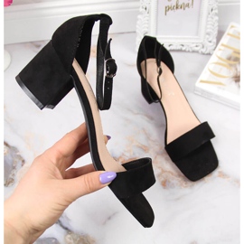 Černé dámské sandály Vinceza na sloupku černá 1