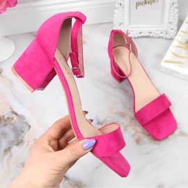 Růžové dámské sandály Vinceza na sloupku růžový 1 Růžové dámské sandály Vinceza na sloupku růžový 1