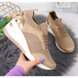 Dámské kalhoty na klínku, slip on, béžový Artiker 1 Dámské kalhoty na klínku, slip on, béžový Artiker 1