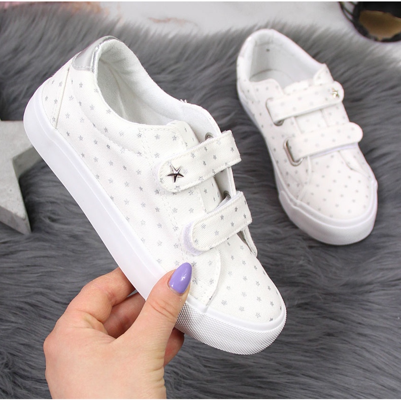 Dívčí tenisky na suchý zip bílé Atletico stars bílý 1