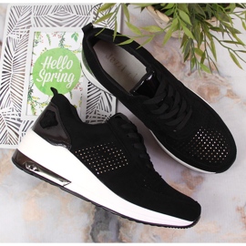 Dámské černé boty na klínku Jezzi černý 1