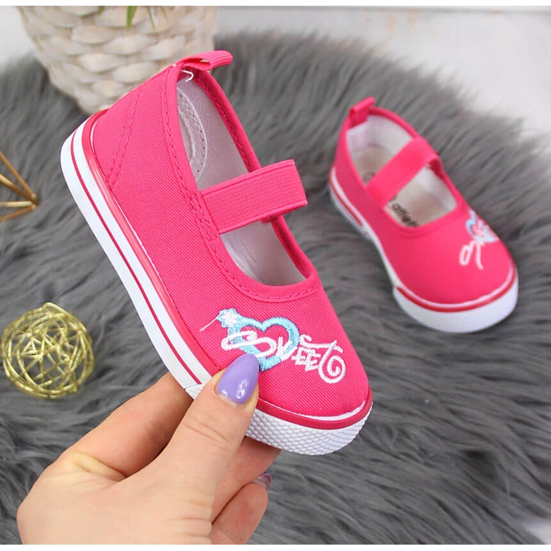 Dívčí baleríny s elastickým růžovým Atletico 1