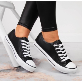 Černé nízké tenisky z eko kůže Atletico černá 1