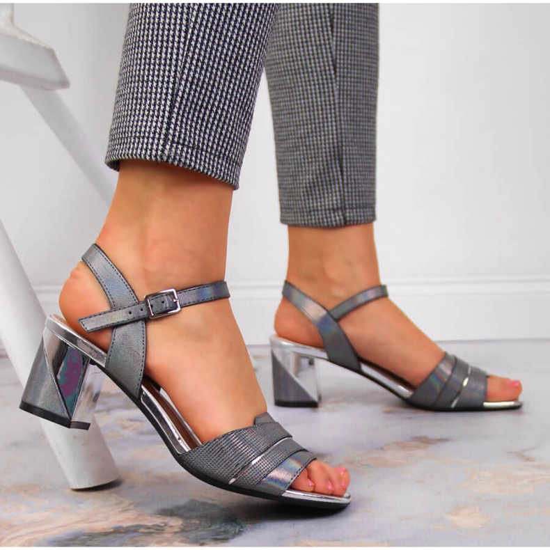 Dámské sandály na post graphite Sergio Leone vícebarevný 2 Dámské sandály na post graphite Sergio Leone vícebarevný 2