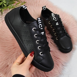 Dámské tenisky s eko kůží černé Filippo černá 1