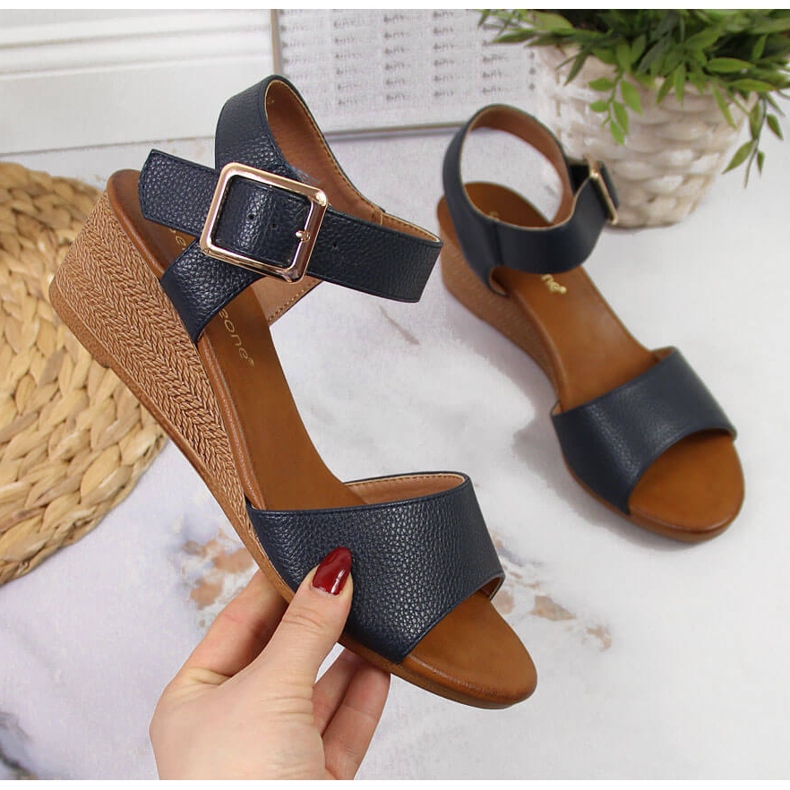 Dámské tmavě modré sandály Sergio Leone námořnická modrá 1