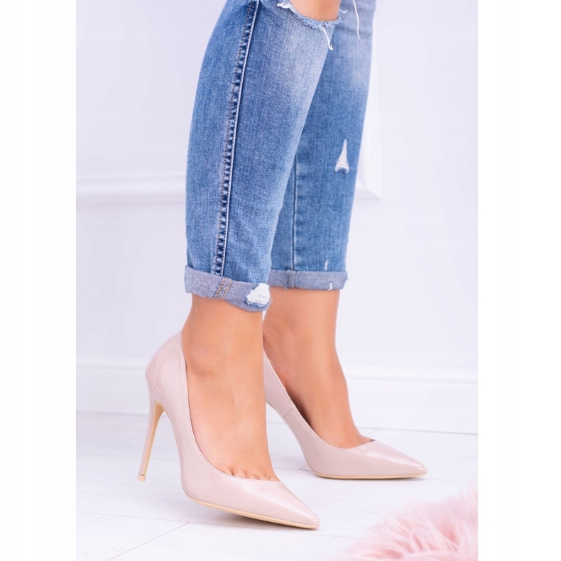 Dámská čerpadla ve Spitz Varnised Beige béžový 3