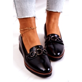 Vinceza Lakované boty na klínku Black Melodies černá 4