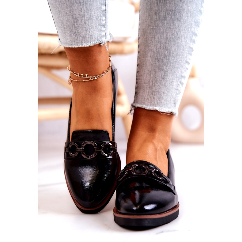 Vinceza Lakované boty na klínku Black Melodies černá 3