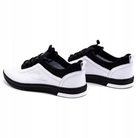 Polbut Pánské ležérní kožené boty K24, bílé s černou podrážkou bílý 4