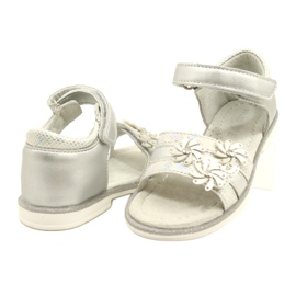Evento Dívčí sandály s květinami 22Z23-4792 stříbro stříbrný 5 Evento Dívčí sandály s květinami 22Z23-4792 stříbro stříbrný 5