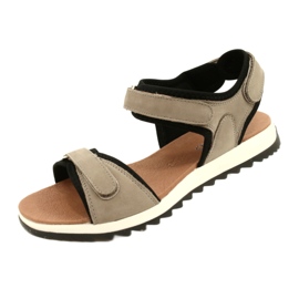 Pohodlné sportovní sandály Caprice 28711-28 334 Taupe Nubuc béžový černý 3