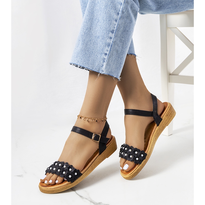 Černé dámské sandály Farra černý 1