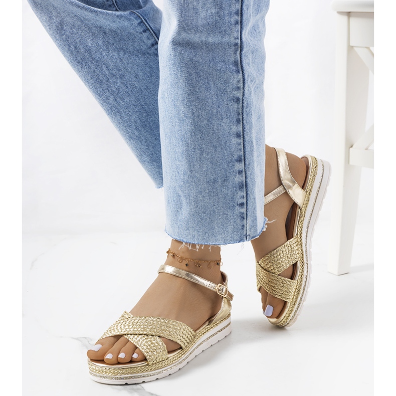 Dámské zlaté sandály Chirnside zlatý 1