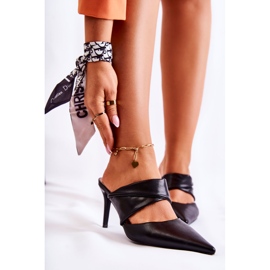 Kožené Pantofle Na černé Aveline černá 1