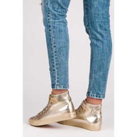 Seastar Vysoké šněrovací tenisky žluť 2