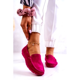 Dámské semišové mokasíny Big Star JJ274656 Fuchsia růžový 1