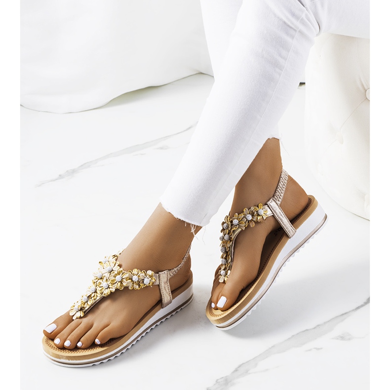 Zlaté dámské sandály Tove zlatý 1