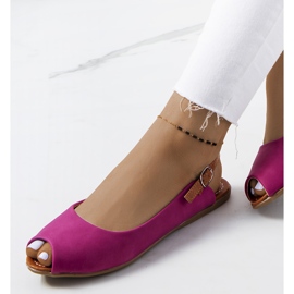 Růžové sandály s dříkem Bene růžový 1