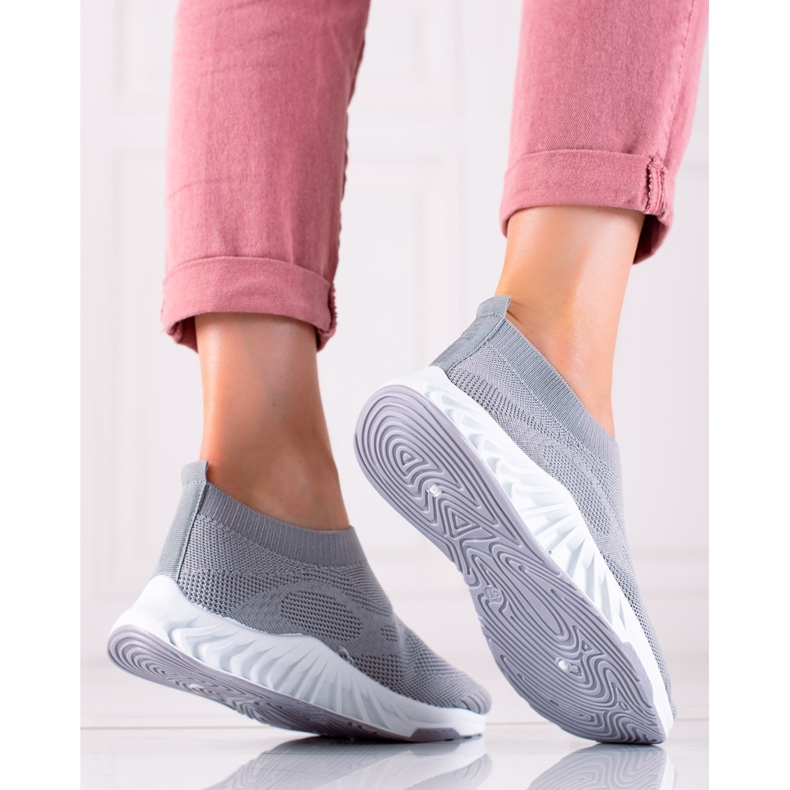 J. Star Módní šedé tenisky šedá 1