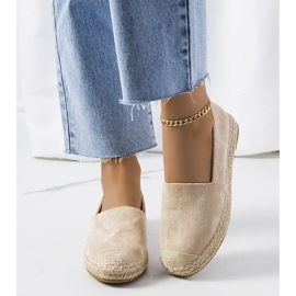Béžové dámské espadrilky Mathea béžový 1