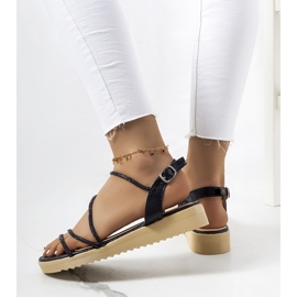 Kul.Dámské černé sandály černá 1