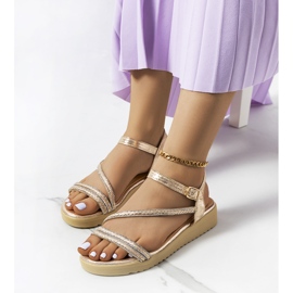 Zlaté dámské sandály Ray zlatý 1